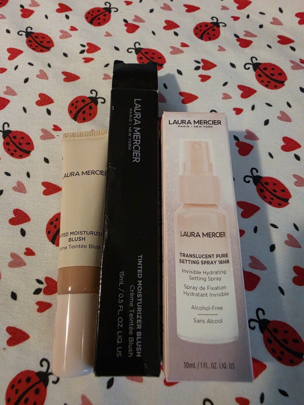 Laura Mercier Tinted Moisturizer Blush - Warm Peach in Provence Setting Spray